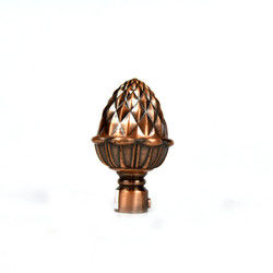 couleur de cuivre en bronze de Rod Accessories With Gold Sliver de rideau en fenêtre de 19mm