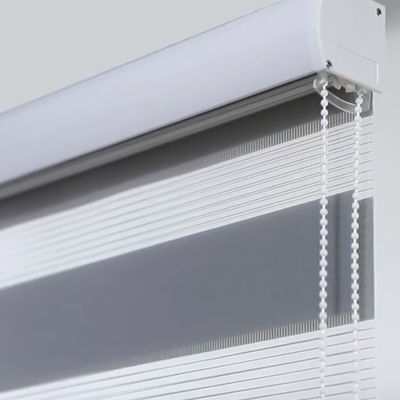 Panne d'électricité de rideau aveugle manuel en zèbre de tissu demi imperméable pour l'hôtel à la maison