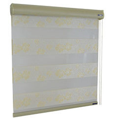 Matériel horizontal de fils de polyesters de style de double de panne d'électricité de rouleau rideau aveugle en zèbre