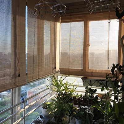 Rideau aveugle en bambou en manuel intérieur extérieur pour des portes de fenêtre