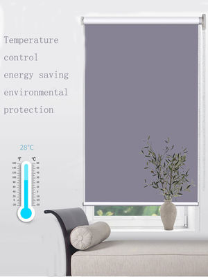 La fenêtre imperméable de bureau de tissu de panne d'électricité drape Gray Color For Indoor Decoration
