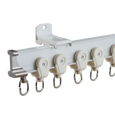 Rails et Rods incurvés Bendable de voie de rideau en main en aluminium noire blanche de couleur pour le rideau
