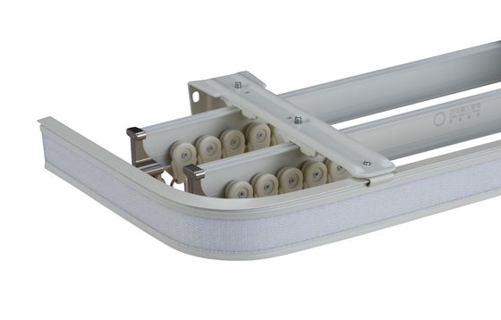 Rails et Rods incurvés Bendable de voie de rideau en main en aluminium noire blanche de couleur pour le rideau
