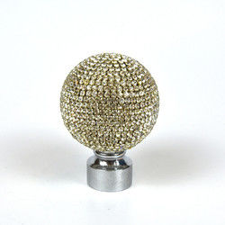 Rideau Rod Accessories Crystal Glass Finials pour le rideau Rods