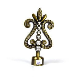 D'usine accessoires en cristal de tige de rideau en finials de rideau en métal 28mm d'or en gros de couleur directement