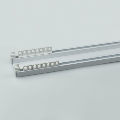 Rail de rideau matériel en aluminium en 2 voies de bâti de mur de plafond double avec la voie ferroviaire Gli de rideau