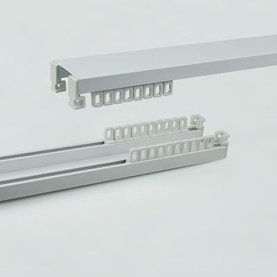 Rail de rideau matériel en aluminium en 2 voies de bâti de mur de plafond double avec la voie ferroviaire Gli de rideau
