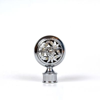 d'usine finials en cristal de rideau de ruban directement de la couleur 28mm en diamant en bronze en gros en métal dans des accessoires de tige de rideau
