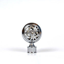 d'usine finials en cristal de rideau de ruban directement de la couleur 28mm en diamant en bronze en gros en métal dans des accessoires de tige de rideau