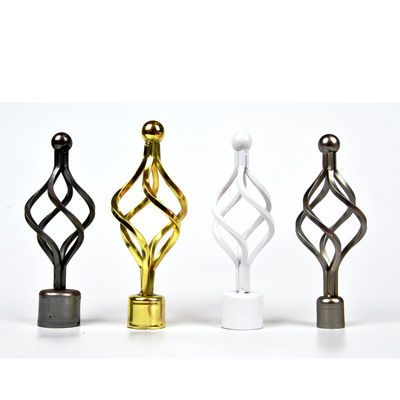 Finials décoratifs de couronne pour des biens de Rods de rideau avec le traitement d'électrodéposition de peinture
