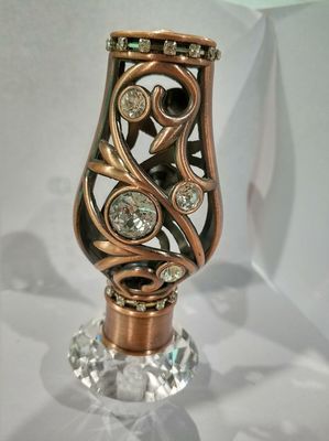 ODM décoratif de matériel de Rod Ends Copper Rose Gold de rideau en métal rond de 25mm
