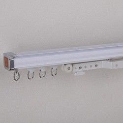 Voie silencieuse de rideau en métal en aluminium avec le style fixé au mur monté par plafond