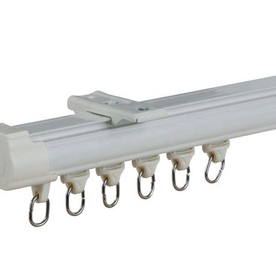 Double matériel en aluminium blanc monté par plafond de rails de rideau avec l'électrophorèse