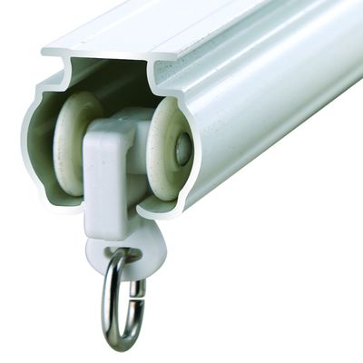 Double matériel en aluminium blanc monté par plafond de rails de rideau avec l'électrophorèse