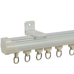 Double matériel en aluminium blanc monté par plafond de rails de rideau avec l'électrophorèse