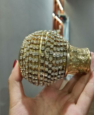 NOUVEAUX Finials en Crystal Round Gold Studded Diamond de boule de haute qualité en gros de rideau