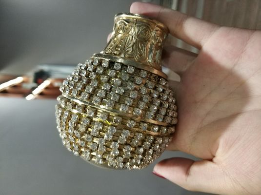 NOUVEAUX Finials en Crystal Round Gold Studded Diamond de boule de haute qualité en gros de rideau