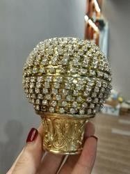NOUVEAUX Finials en Crystal Round Gold Studded Diamond de boule de haute qualité en gros de rideau