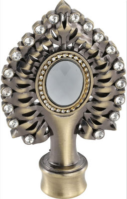 Rideau Rods principal en verre décoratif de luxe en Rod Accessories Curtain Finials For de rideau