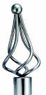 Rideau Rods principal en verre décoratif de luxe en Rod Accessories Curtain Finials For de rideau