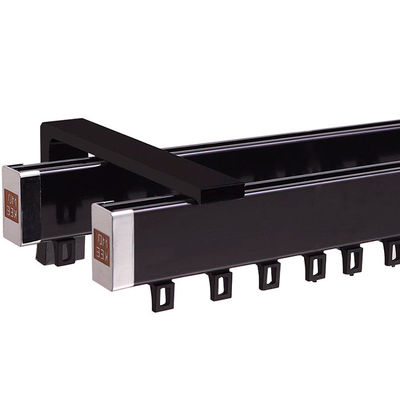 OEM d'ODM noir blanc de couleur de voie silencieuse en aluminium de rideau en métal