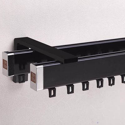OEM d'ODM noir blanc de couleur de voie silencieuse en aluminium de rideau en métal