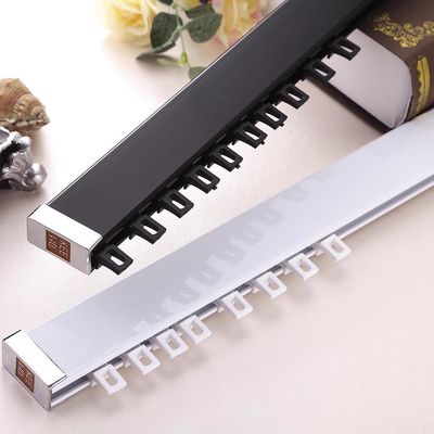 OEM d'ODM noir blanc de couleur de voie silencieuse en aluminium de rideau en métal
