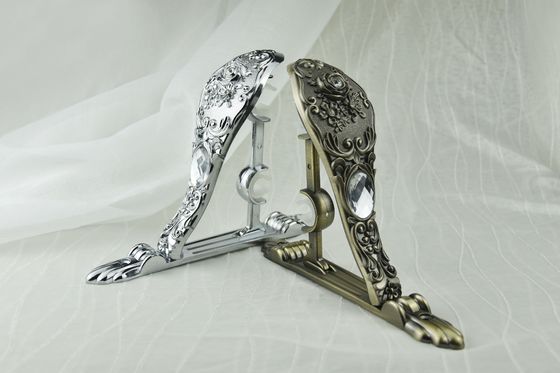 le support en aluminium de tige de rideau en fenêtre de parenthèse de tige de rideau en métal de fer de qualité s'est levé 28/19 parenthèse de tige de rideau
