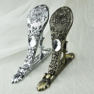 accessoires de rideau en parenthèse de rideau fixé au mur argenté résistant en 28/19mm doubles