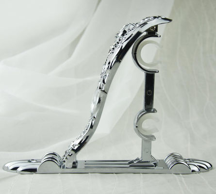 accessoires de rideau en parenthèse de rideau fixé au mur argenté résistant en 28/19mm doubles