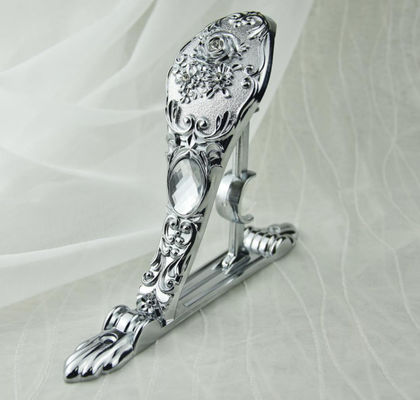 accessoires de rideau en parenthèse de rideau fixé au mur argenté résistant en 28/19mm doubles