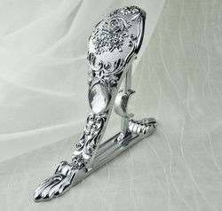 accessoires de rideau en parenthèse de rideau fixé au mur argenté résistant en 28/19mm doubles