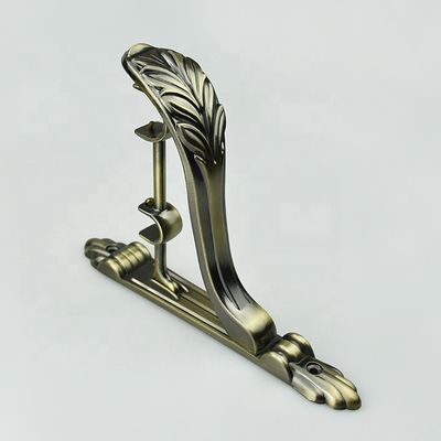 Parenthèse réglable de luxe en gros de tige de rideau en aluminium 28/19mm en métal d'accessoires de tige de rideau double