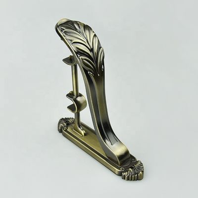 Parenthèse réglable de luxe en gros de tige de rideau en aluminium 28/19mm en métal d'accessoires de tige de rideau double