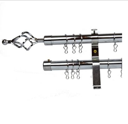 Tuyau décoratif fixé au mur Rod Set Metal Sliver de rideau 28mm 25mm