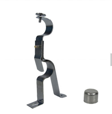 Tuyau décoratif fixé au mur Rod Set Metal Sliver de rideau 28mm 25mm