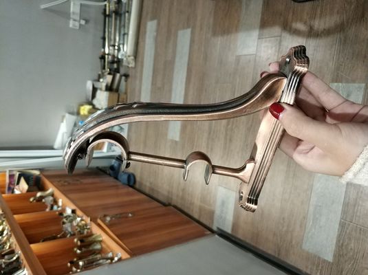 Rideau en bronze de cuivre Rod Bracket Curtain Accessories en métal 28/19mm de support de rideau en couleur double
