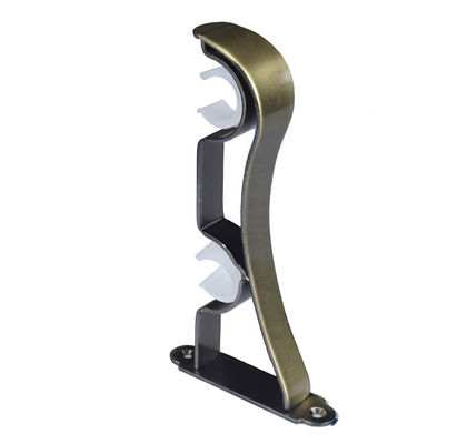matériel de Rod Brackets Aluminum Alloy Iron de rideau en double d'or de 25mm 28mm