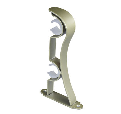 matériel de Rod Brackets Aluminum Alloy Iron de rideau en double d'or de 25mm 28mm