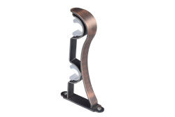 matériel de Rod Brackets Aluminum Alloy Iron de rideau en double d'or de 25mm 28mm