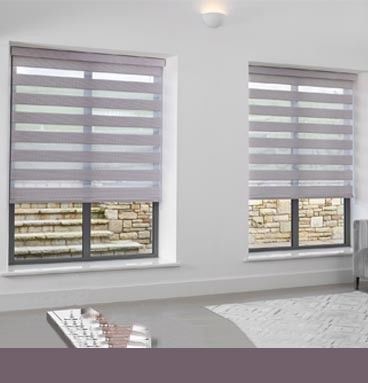Nuances aveugles de zèbre moderne de tissu, panne d'électricité de rideaux en zèbre pour d'intérieur