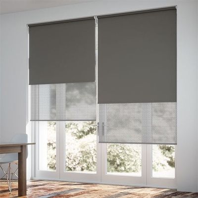 ODM d'OEM moderne de Windows de bureau de Gris Roller Blinds For Indoor de tissu manuel