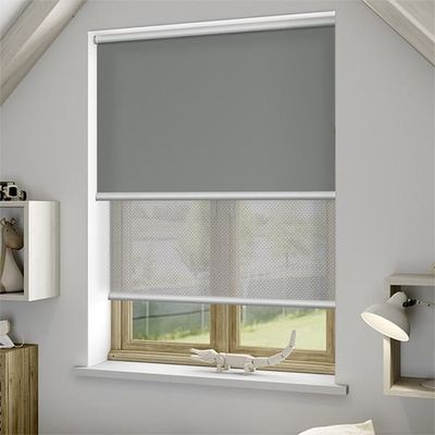 ODM d'OEM moderne de Windows de bureau de Gris Roller Blinds For Indoor de tissu manuel