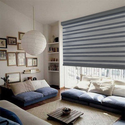Couche électrique d'abat-jour de fenêtre de rouleau double transparente avec le matériel de polyester