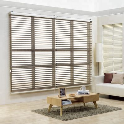 Couche électrique d'abat-jour de fenêtre de rouleau double transparente avec le matériel de polyester
