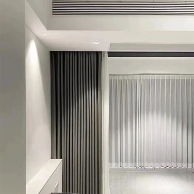Contrôle de baguette magique de largeur de la verticale 240cm de Matt Charcoal Grey Curtain Blinds