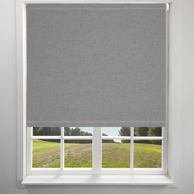 Grey Polyester Fabric Roller Blinds 100% pour le taux ouvert du salon 85%