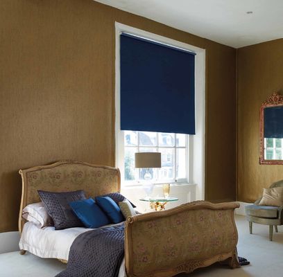 100% Rate Manual Roller Shutter Multicolor ouvert a enduit bleu-clair