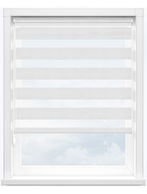 Modèle horizontal d'abat-jour de rouleau de zèbre de salle de bains de cuisine de bureau de panne d'électricité double