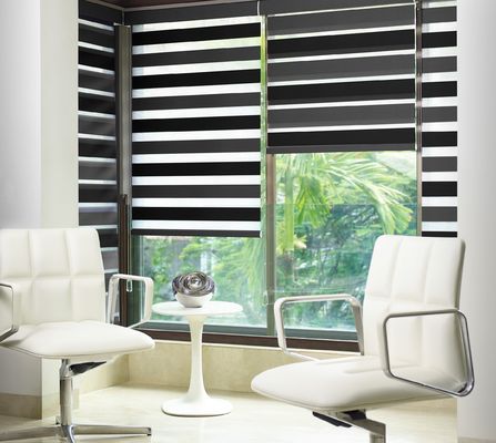 Moteur intelligent Chine-fait à télécommande, Bluetooth, contrôle de voix, type rideau de zèbre de double couche en zèbre